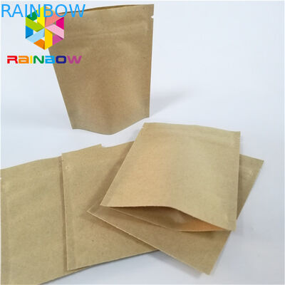 Túi giấy đứng số lượng nhỏ với túi giấy phẳng ziplock có rãnh xé in tùy chỉnh