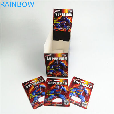 In lụa CMYK Thẻ bao bì thuốc kích dục 9x12cm