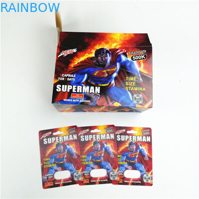 In lụa CMYK Thẻ bao bì thuốc kích dục 9x12cm