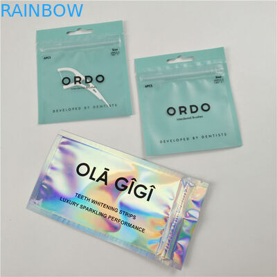 Thấp MOQ rõ ràng phía trước chỉ nha khoa lỗ treo túi bao bì nhựa bao bì nhôm lá dây kéo bao bì