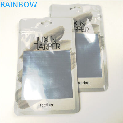 Số lượng nhỏ rõ ràng phía trước chỉ nha khoa lỗ treo túi nhựa nhôm lá kỹ thuật số in zip khóa túi bao bì