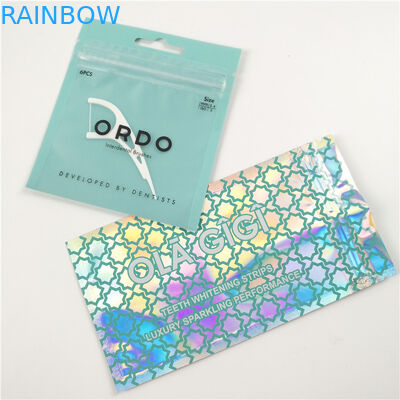 Bóng trong suốt phía trước chỉ nha khoa túi nhựa nhôm lá nhôm tùy chỉnh in kỹ thuật số bao bì khóa zip túi