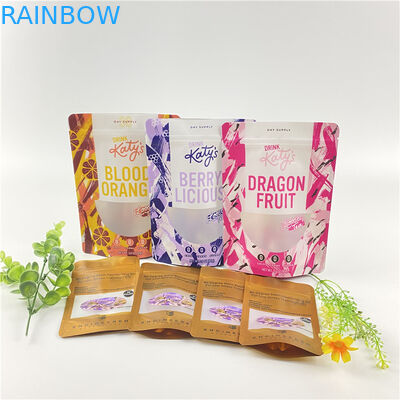 Tái chế nhựa cơ thể Cà phê Chà xát Bao bì Túi giấy Mylar In Doypack Nhôm đứng lên Túi có dây kéo