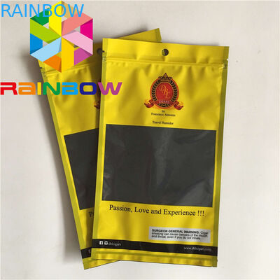 Con dấu ba mặt có thể hàn lại Túi Mylar phẳng Nhìn xuyên qua Túi giữ ẩm xì gà Túi nhựa đựng thực phẩm cỏ dại Bao bì