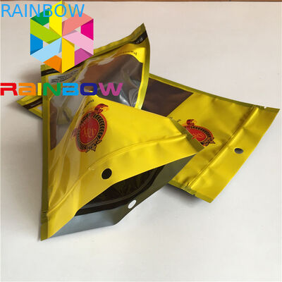 Con dấu ba mặt có thể hàn lại Túi Mylar phẳng Nhìn xuyên qua Túi giữ ẩm xì gà Túi nhựa đựng thực phẩm cỏ dại Bao bì