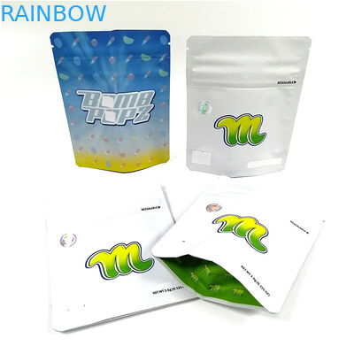 In kỹ thuật số có thể tái sử dụng Túi nhựa thực phẩm Doypack Túi dây kéo bằng nhôm Túi tùy chỉnh chống mùi Mylar Túi cho bánh quy kẹo dẻo