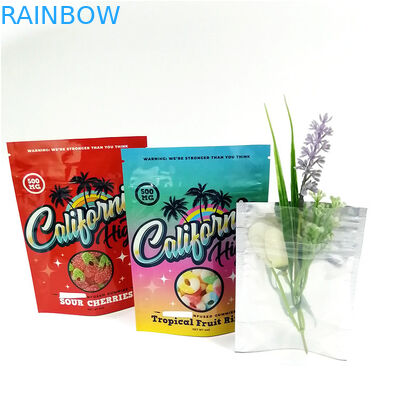 In kỹ thuật số có thể tái sử dụng Túi nhựa thực phẩm Doypack Túi dây kéo bằng nhôm Túi tùy chỉnh chống mùi Mylar Túi cho bánh quy kẹo dẻo