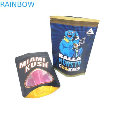 Doypack Zipper MOPP 8OZ Zipper Stand Up Pouch VMPET