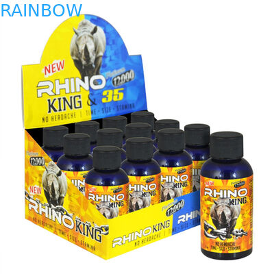 Viên nang tăng cường nam giới Hộp giấy đựng chai tê giác CMYK có đế