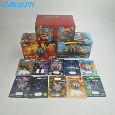 Super Panther FDA Sex Pill Thẻ 3D Rhino Vỉ cho viên nang