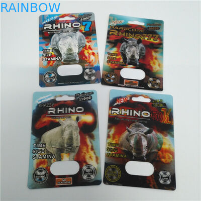 Thẻ vàng 3D Rhino 285K 8,9x12cm 0,6mm PET một lỗ