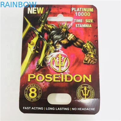 Black White Panther CMYK 8 * 12cm Sex Pills Giấy cho thuốc