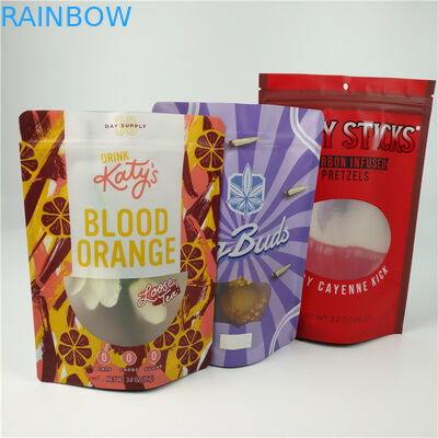 Thoát Ziplock Edibles Túi bao bì Mylar In ống đồng