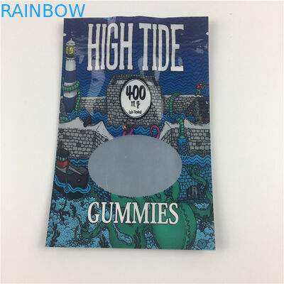 Ba mặt con dấu Ziplock Weed Mylar Túi in tùy chỉnh Mùi bằng chứng có thể ăn được