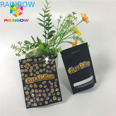 Túi nhựa Mylar Ziplock Custom Stand Up 150mg Black Matte