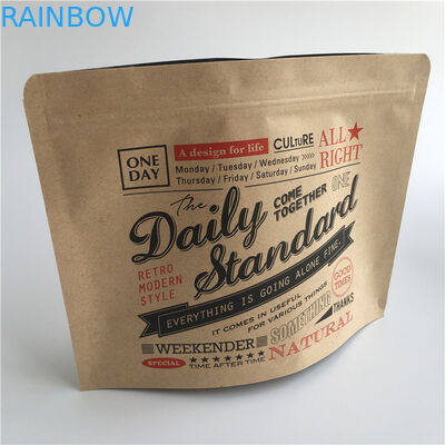 Lá nhôm Trà giấy kraft túi ziplock Đứng lên Con dấu nhiệt In