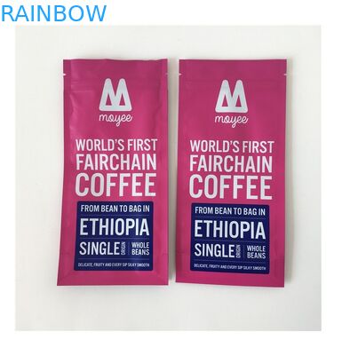 Dây kéo Bao bì hạt cà phê có mùi Chống mùi với miếng đệm nhiệt bên hông