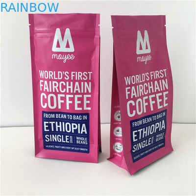 Dây kéo Bao bì hạt cà phê có mùi Chống mùi với miếng đệm nhiệt bên hông