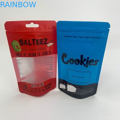 Bánh quy nhỏ có thể ăn được Kẹo cao su có dây kéo đứng lên Túi có cửa sổ