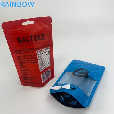 Bánh quy nhỏ có thể ăn được Kẹo cao su có dây kéo đứng lên Túi có cửa sổ