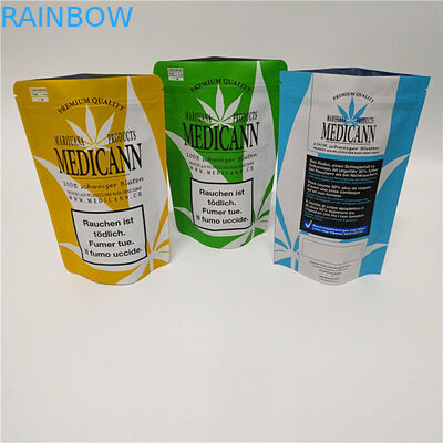 CBD Weed Foil Mylar Nhựa đứng lên Túi kín khí Chống mùi