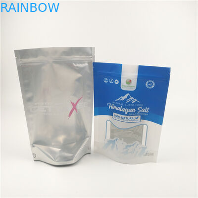 Muối tắm Bao bì Giấy bạc Matt Đứng lên Túi Ziplock Có thể tái sử dụng