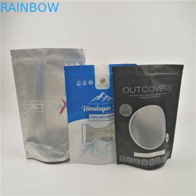 Muối tắm Bao bì Giấy bạc Matt Đứng lên Túi Ziplock Có thể tái sử dụng