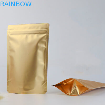 Trà cà phê Dây kéo Túi thiếc Giấy bạc Aluminized Frosted Tự hỗ trợ