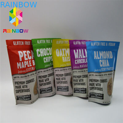 Nhựa Mylar Aluminium Foil Đứng lên Túi Ziplock In Thực phẩm Cấp