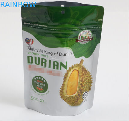 Túi đựng thực phẩm đứng lên 120 Mic có thể thay đổi được với dây kéo