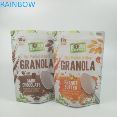 Ziplock đứng lên Túi nhôm có thể hàn lại được Bao bì thực phẩm có thể tái chế