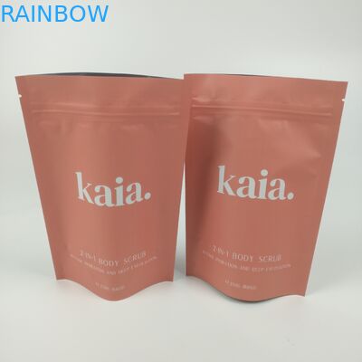 Mỹ phẩm bằng nhựa đứng lên Túi có dây kéo Matt đã hoàn thành Có thể hàn lại