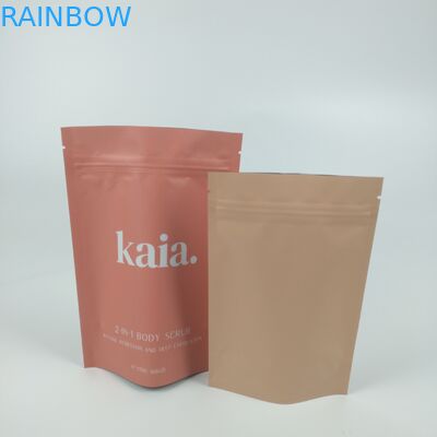 Mỹ phẩm bằng nhựa đứng lên Túi có dây kéo Matt đã hoàn thành Có thể hàn lại