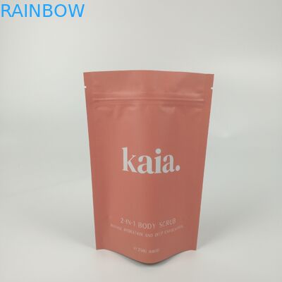 Mỹ phẩm bằng nhựa đứng lên Túi có dây kéo Matt đã hoàn thành Có thể hàn lại