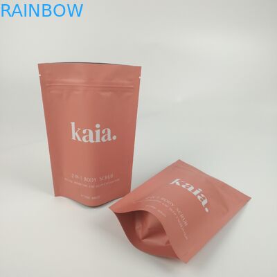 Mỹ phẩm bằng nhựa đứng lên Túi có dây kéo Matt đã hoàn thành Có thể hàn lại