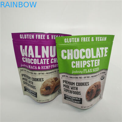 Kẹo Kẹo Nhựa kỹ thuật số tùy chỉnh in kỹ thuật số Túi đứng lên có dây kéo trên cùng