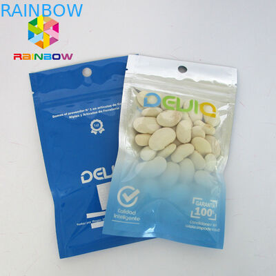 Nhựa trong suốt ba mặt Con dấu nhiệt Túi giấy nhôm in 120Mic