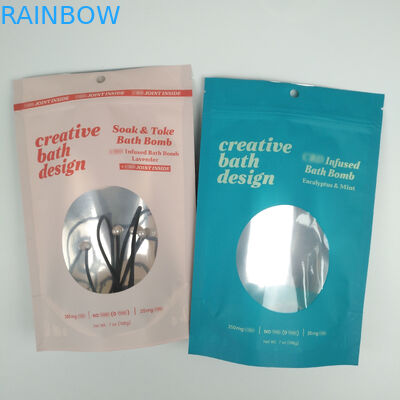 Clear Window Matte Mylar Aluminium Foil Zip Lock Pouches đứng