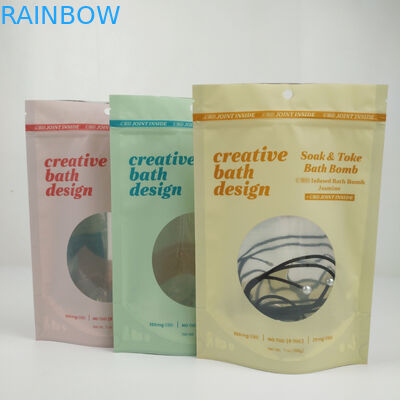 Clear Window Matte Mylar Aluminium Foil Zip Lock Pouches đứng