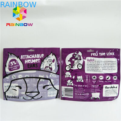 Bao bì in ấn tùy chỉnh nhỏ ba mặt kín với cửa sổ phía trước rõ ràng