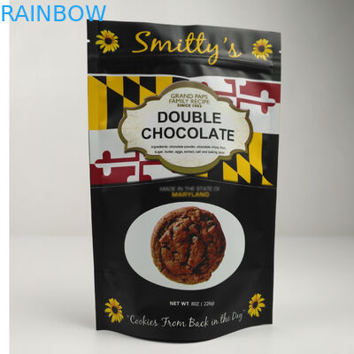 Thân thiện với môi trường Matt nhôm Foil đứng lên Túi ziplock cho thực phẩm hạt