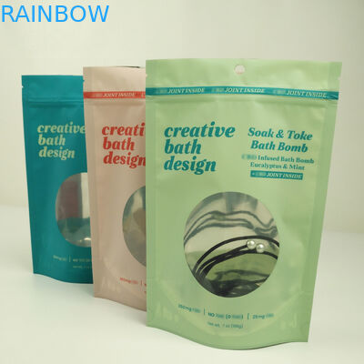 Chống mùi Ziplock Giấy nhôm Mylar Có thể hàn lại Túi đứng lên có cửa sổ