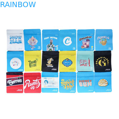 Cookies California Sf 8 3.5g Mylar Zip Lock Túi hoa chống trẻ em Kích thước nhỏ 3.5g Túi đựng bánh quy có dán hình ba chiều