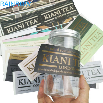 Keo dán tùy chỉnh độc đáo Nhãn dán không thấm nước Sản phẩm thực phẩm Chai nước Logo tùy chỉnh Nhãn in Nhãn dán