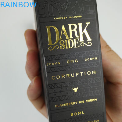 Logo tùy chỉnh được in hình chữ nhật bóng hộp giấy mỹ phẩm có thể gập lại được cho chai tinh chất nước hoa Serum dưỡng da