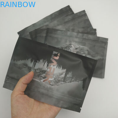 Rõ ràng Mặt trước Mặt sau Cửa sổ Cách nhiệt Khử mùi Có thể hàn lại Khóa zip Đóng gói Mylar Thực phẩm Bảo quản Ba bên Con dấu Doypack