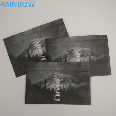 Rõ ràng Mặt trước Mặt sau Cửa sổ Cách nhiệt Khử mùi Có thể hàn lại Khóa zip Đóng gói Mylar Thực phẩm Bảo quản Ba bên Con dấu Doypack