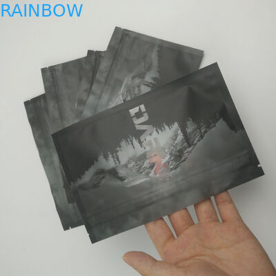 Rõ ràng Mặt trước Mặt sau Cửa sổ Cách nhiệt Khử mùi Có thể hàn lại Khóa zip Đóng gói Mylar Thực phẩm Bảo quản Ba bên Con dấu Doypack