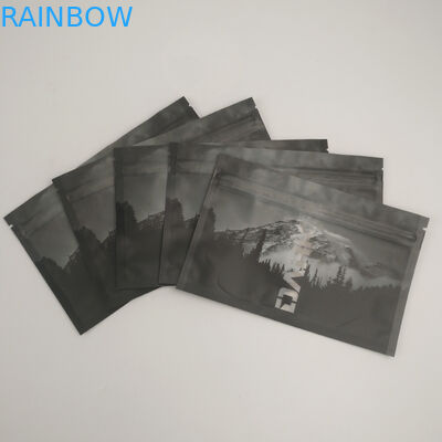 Rõ ràng Mặt trước Mặt sau Cửa sổ Cách nhiệt Khử mùi Có thể hàn lại Khóa zip Đóng gói Mylar Thực phẩm Bảo quản Ba bên Con dấu Doypack