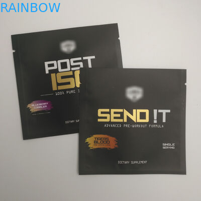 Túi niêm phong mỹ phẩm được in bằng vàng Kích thước nhỏ Nhôm lá nhựa Snack nhiệt Túi niêm phong ba mặt